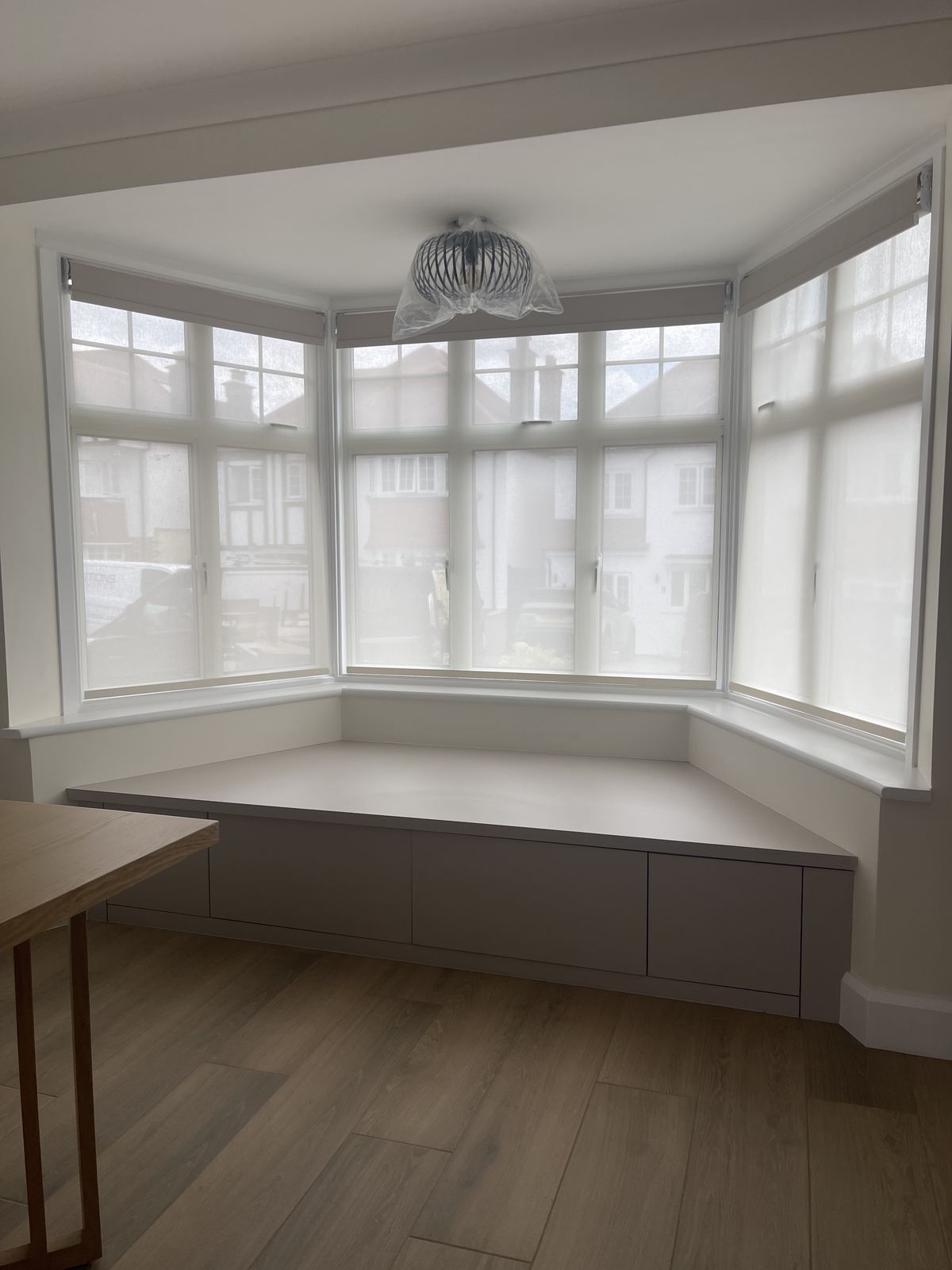 Bay window seat and storage made by Relm Bespoke 12